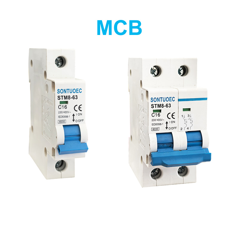 STM8-63 Miniatuurstroomonderbreker 6KA 1P 2P 3P 4P 16A 230/400V