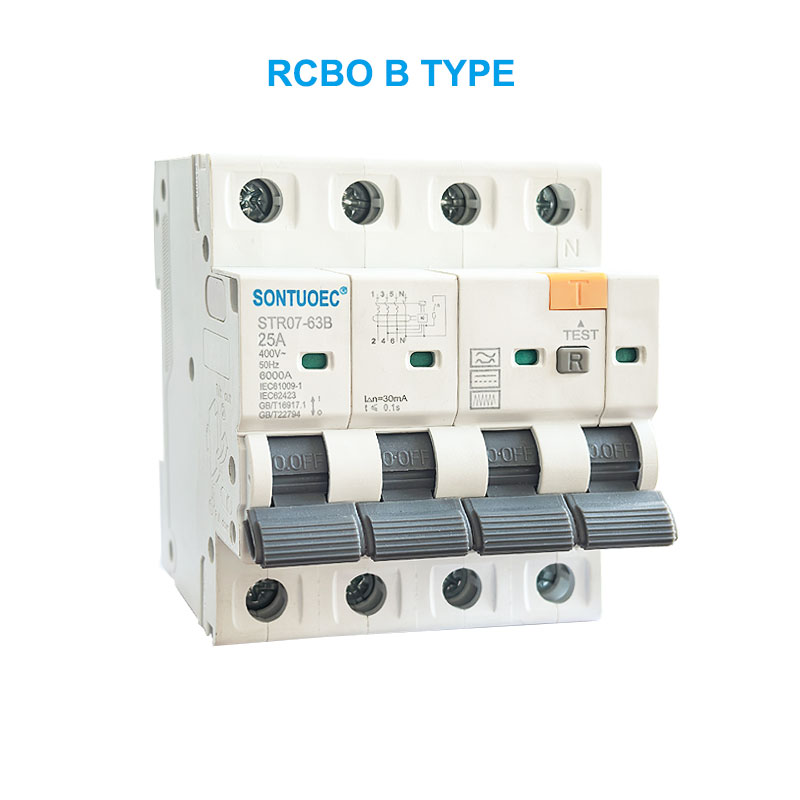 STRO7-63B RCBO B Type 2p 4p Reststroomstroomonderbreker