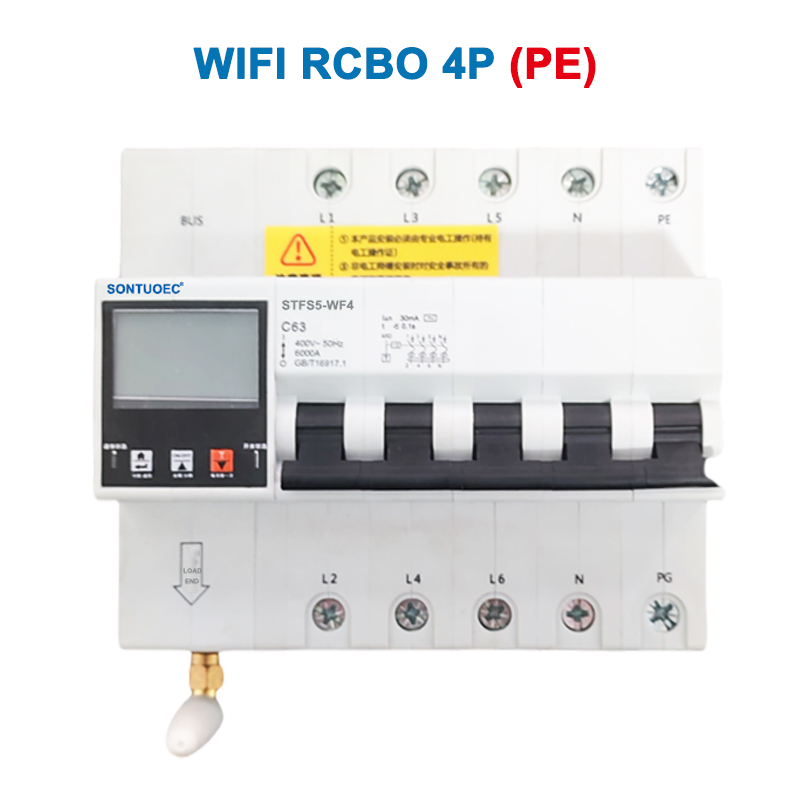 WiFi STFS5-63-serie Multi Functional IoT Intelligente RCBO Intelligent Cirmak Breaker